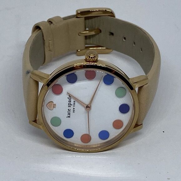 Kate Spade Metro Vachetta 0735 Women's Beige Leather Analog Quartz Watch WO445 - Picture 7 of 12